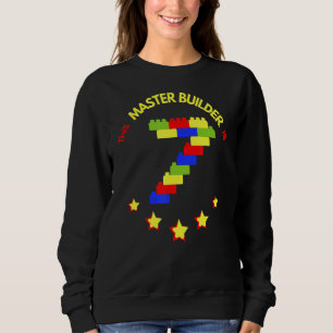 Master Builder Cute Block Bygger 7:e Birthday Bo T Shirt