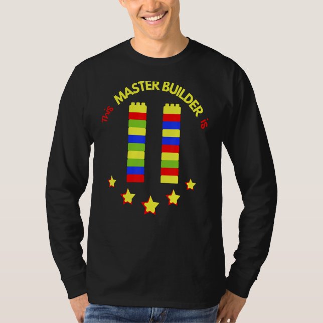 Master Builder Cute Block Bygger elfte födelsedage T Shirt (Framsida)