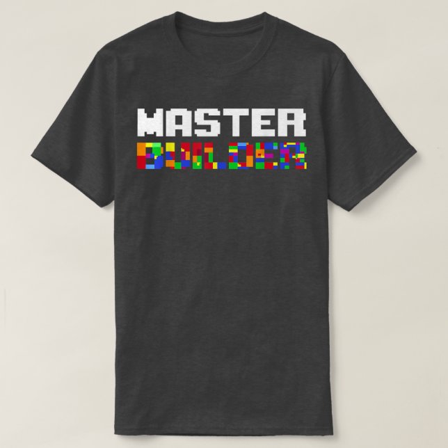 Master Builder Cute Block Bygger Kids Leksaker Bri T Shirt (Design framsida)