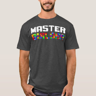 Master Builder Cute Block Bygger Kids Leksaker Bri T Shirt