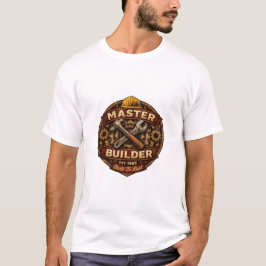Master Builder Est 1965 Vintage Badge Logo Design T Shirt