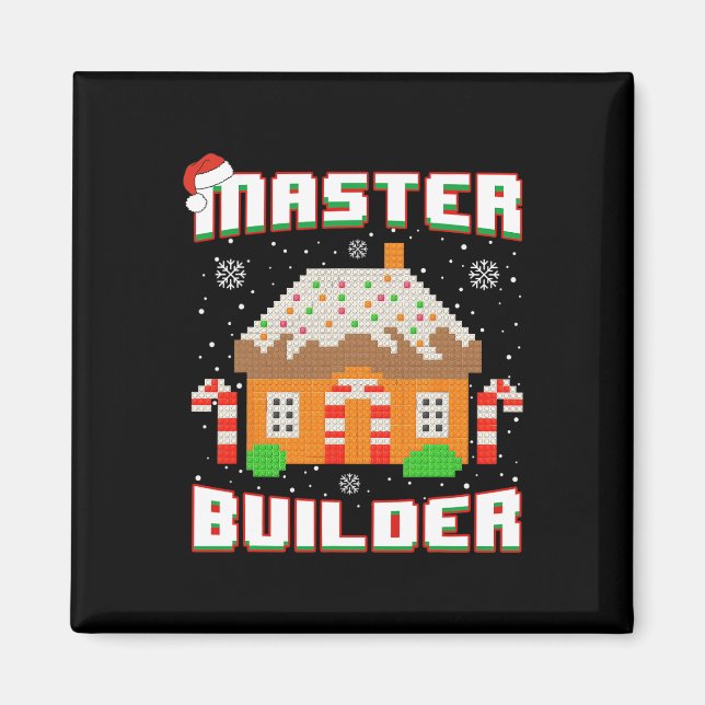 Master Builder Gingerbröd House-julklapp B Magnet (Framsidan)