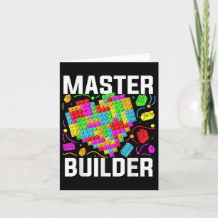 Master Builder Heart Block Brick Building Kort