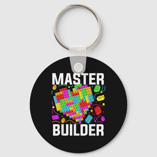 Master Builder Heart Block Brick Byggnad Nyckelring (Framsida)