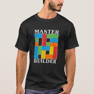 Master Builder Kids Bygger block Bricks Leksaker G T Shirt