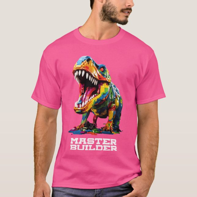 Master Builder Kids Bygger blockerar Leksak Master T Shirt (Framsida)