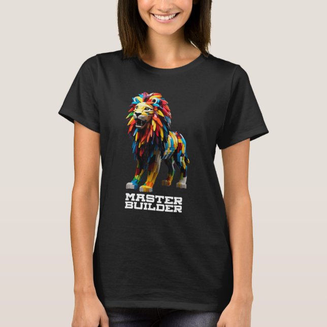 Master Builder Kids Bygger Blocks Leksak Master Li T Shirt (Framsida)