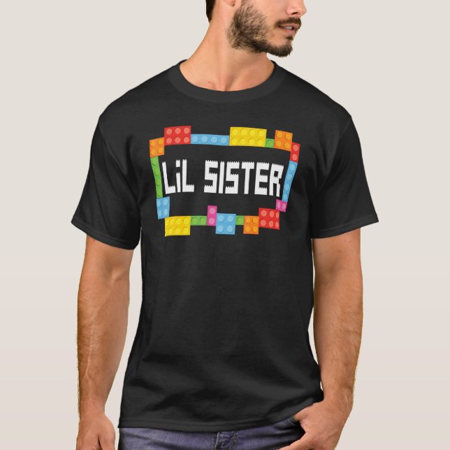 Master Builder Lil Sister Bricks Blocks Bygger F T Shirt (Framsida)