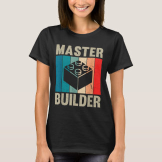 Master Builder Recto Pojkar Byggnadsblock Lekset T Shirt