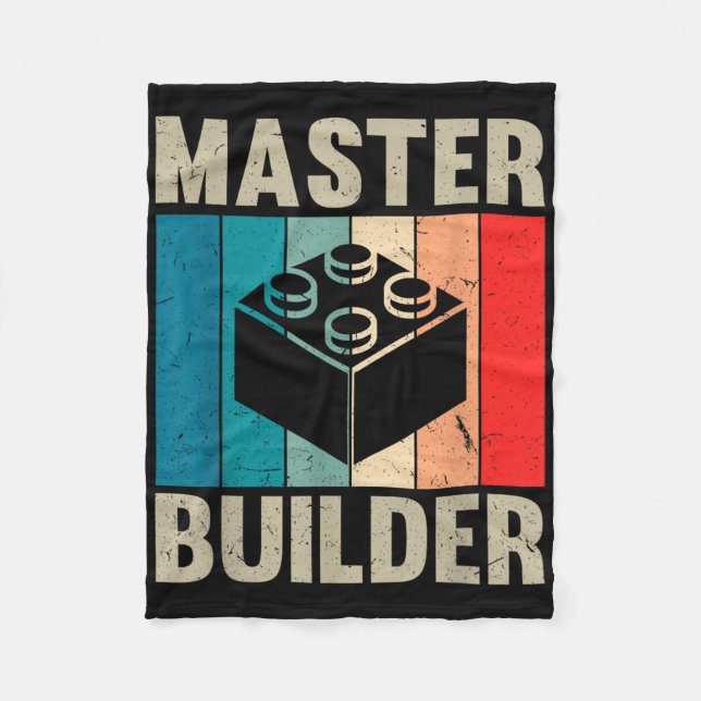 Master Builder Recto Pojkars Byggblock Lekset Fleecefilt (Framsidan)