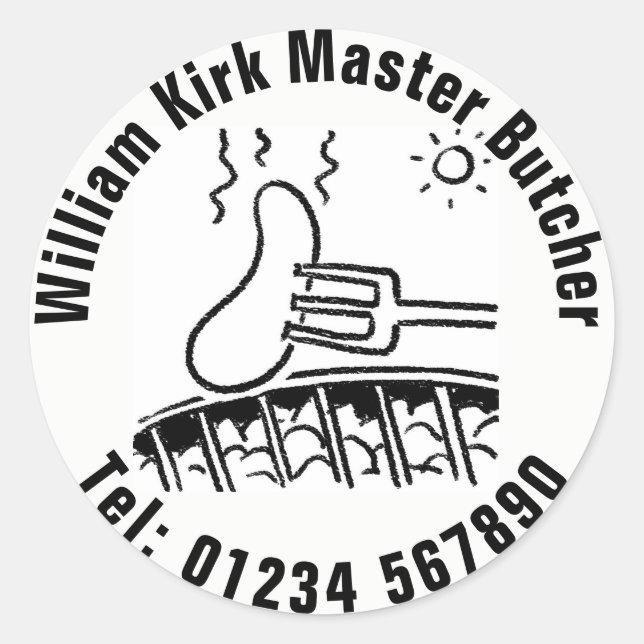 Master Butcher Runt Klistermärke (Framsida)