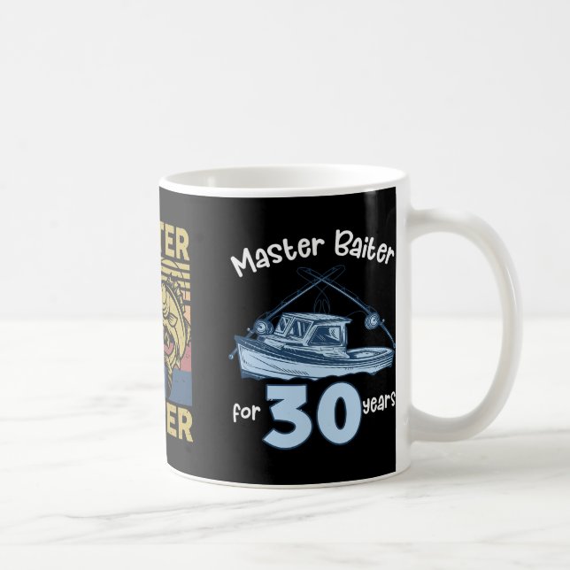 Master Byiter Fishing-shirt Funny Grandpa B Pappa  Kaffemugg (Höger)