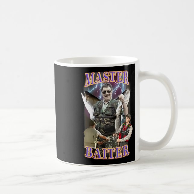 Master Byiter Vintage B Fishing Funny Angler Kaffemugg (Höger)
