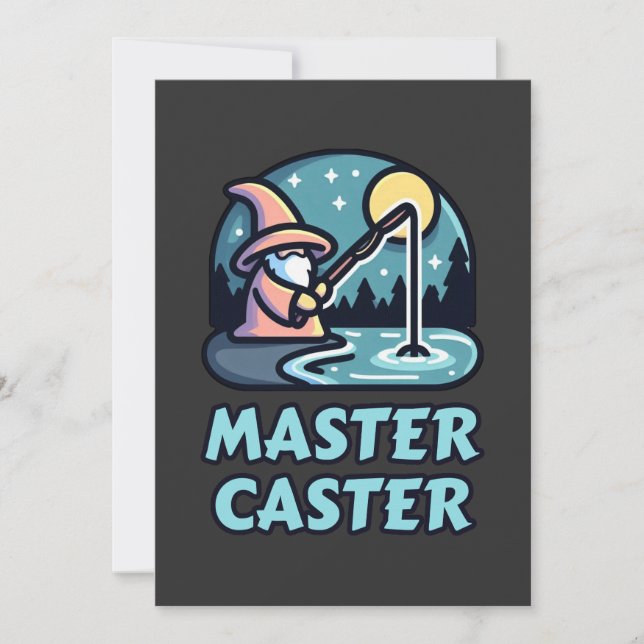 Master Caster Fantasy Fishing Inbjudningar (Framsida)