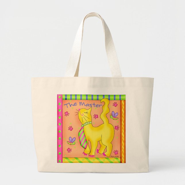 Master Cat Tote Bag Jumbo Tygkasse (Framsidan)