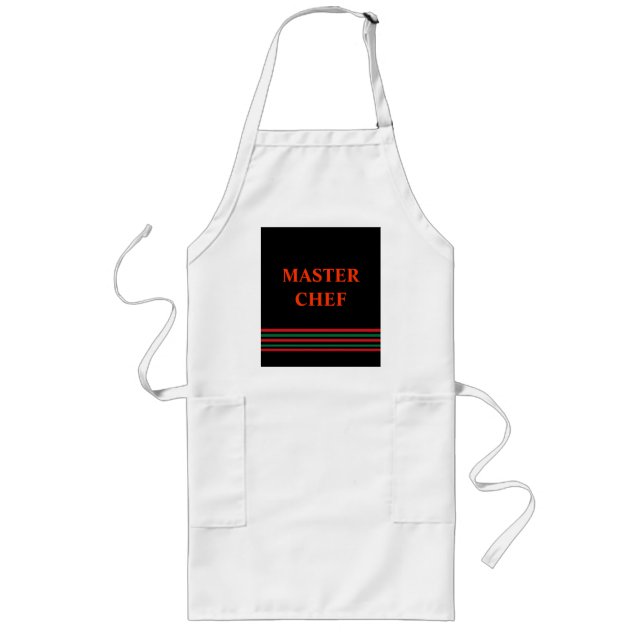 Master Chef> Anpassningsbar Apron Långt Förkläde (Framsidan)