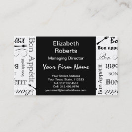 Master Chef Bon Appetit Food Älskare Visitkort