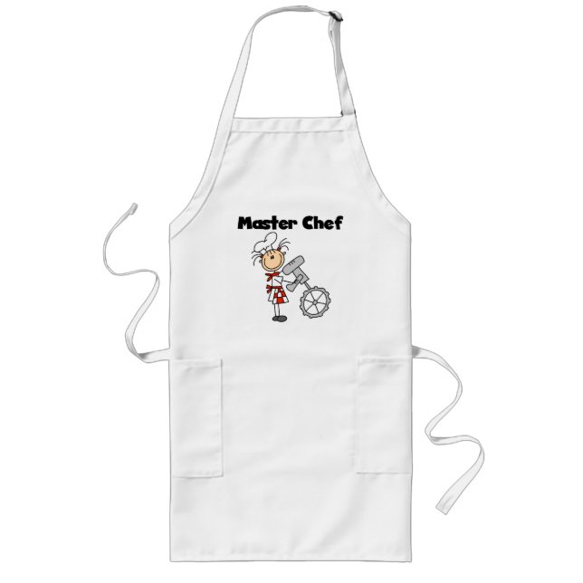 Master Chef - Kvinna Långt Förkläde (Framsidan)