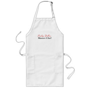 Master Chef Personlig Apron Långt Förkläde