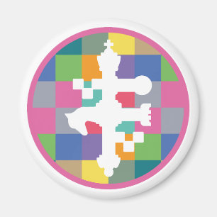 Master Chess Speciell Square Färg av Masanser Pix Magnet