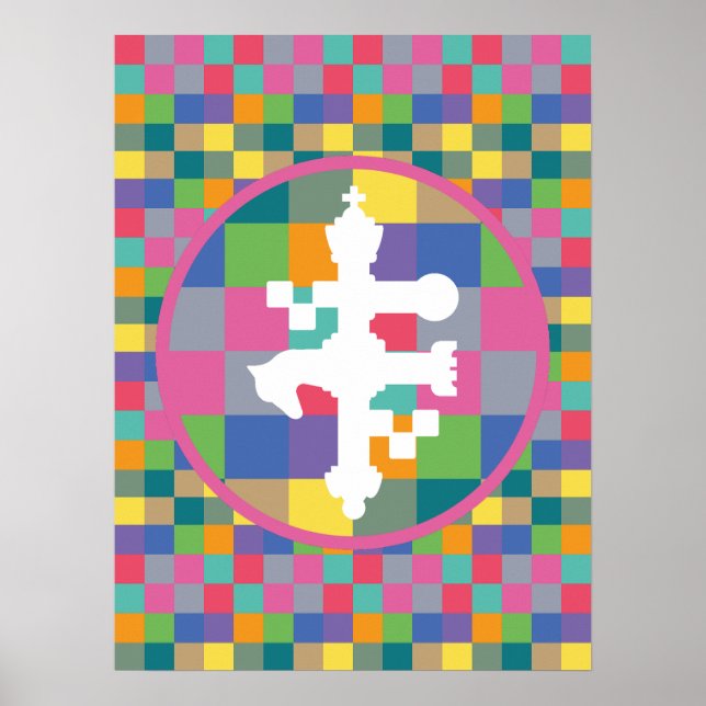 Master Chess Speciell Square Färg av Masanser Pix Poster (Framsidan)
