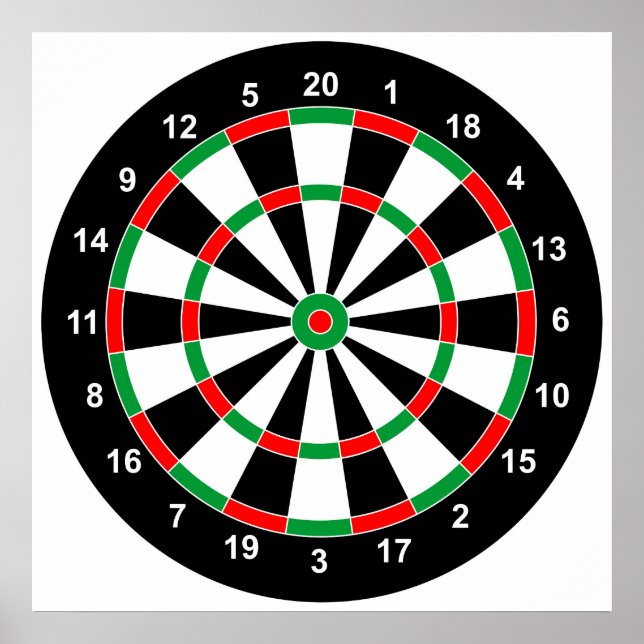 Master Darts Board Basic Round Target Classic-spel Poster (Framsidan)