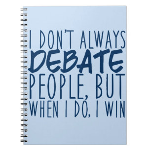 Master Debater Funny Tal och Debatt Team Anteckningsbok Med Spiral