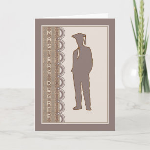 Master Degree Card för son eller vem som helst Kort