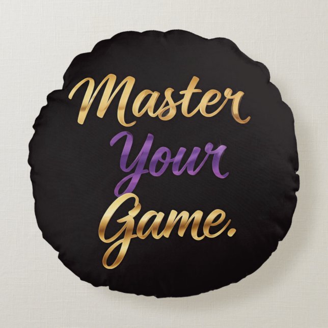 Mäster ditt spel rund kudde (Framsidan)