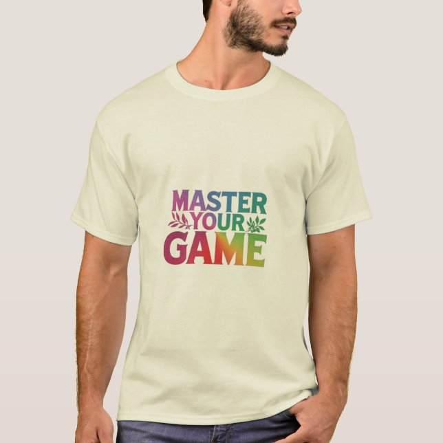 Mäster ditt spel t shirt (Framsida)