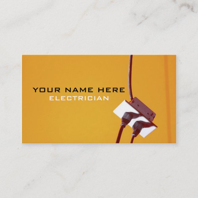 Master Electrician Affärskort Visitkort (Framsida)
