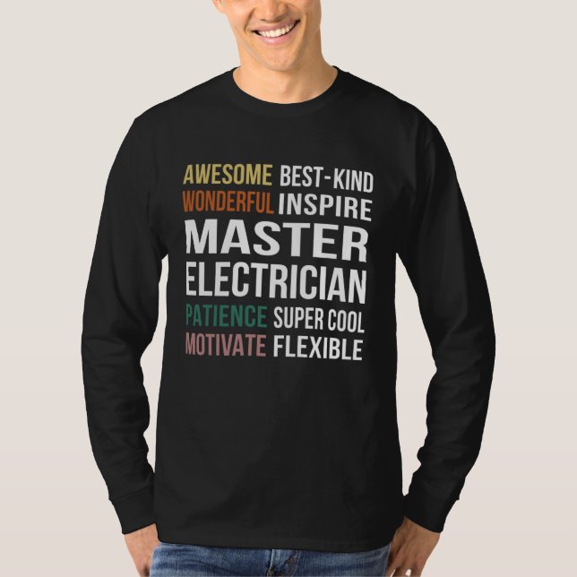 Master Electrician  Appreciation T Shirt (Framsida)