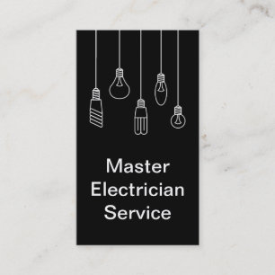Master Electrician Modern Lodrät Visitkort