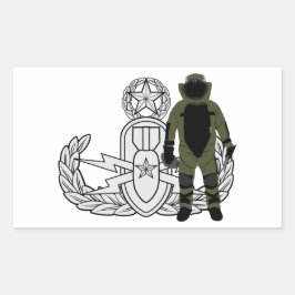 Master EOD Bomb Kostym Rektangulärt Klistermärke