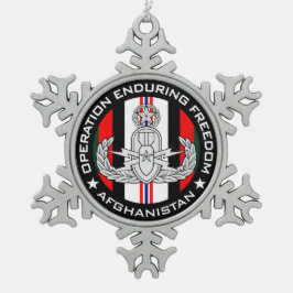 Master EOD OEF Snöflinga Pewter Julgransprydnad