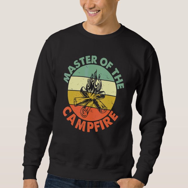 Mäster för Camping Camping Pappa Pappa Lång Ärmad Tröja (Framsida)