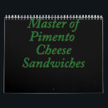 Mäster för Pimento Cheese Sandwiches Funny Golf Kalender<br><div class="desc">Mäster för Pimento Cheese Sandwiches Funny Golf</div>
