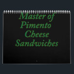 Mäster för Pimento Cheese Sandwiches Funny Golf Kalender<br><div class="desc">Mäster för Pimento Cheese Sandwiches Funny Golf</div>
