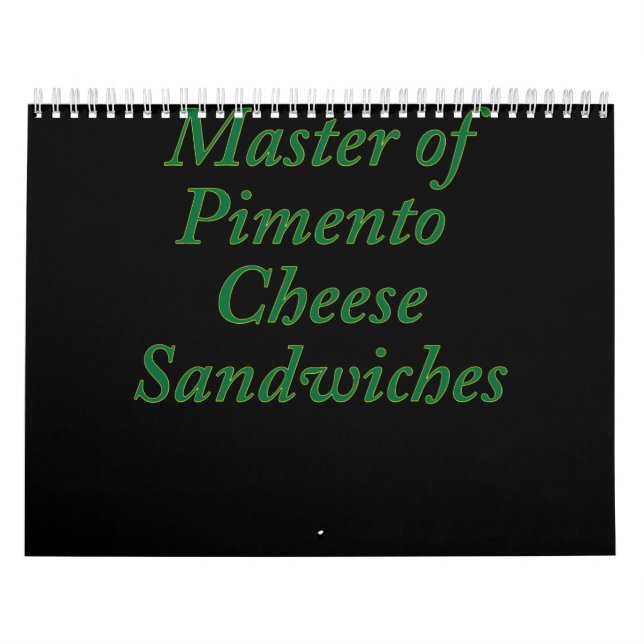 Mäster för Pimento Cheese Sandwiches Funny Golf Kalender (Omslag)