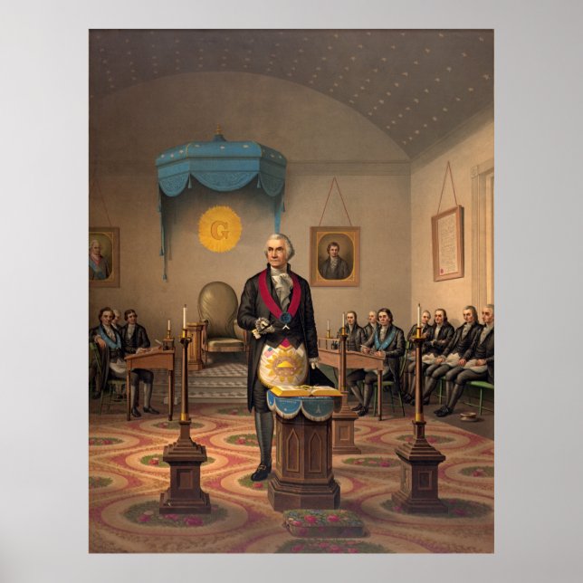 Master Freemason Washington 1870 Poster (Framsidan)