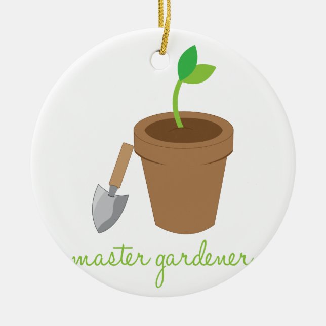 Master Gardener Julgransprydnad Keramik (Framsidan)