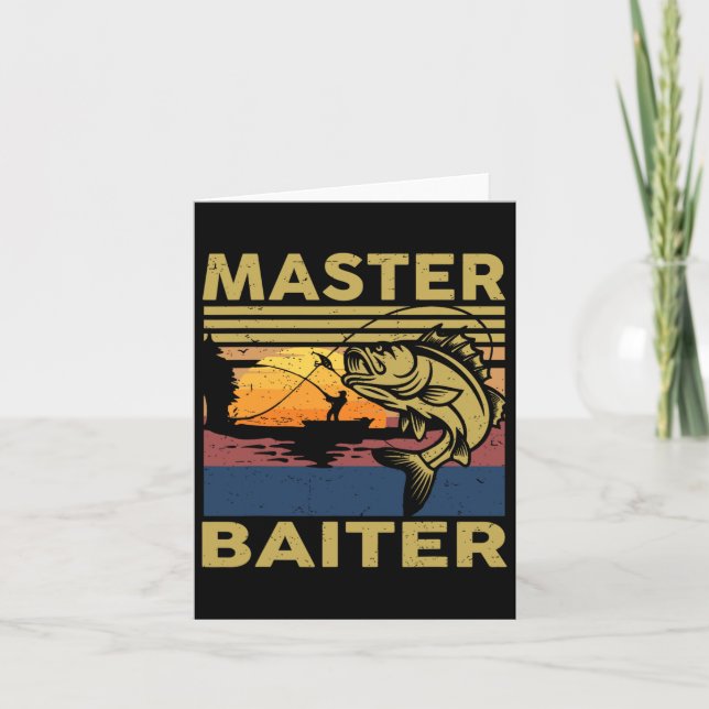 Master Iter Fishing shirt Funny Grandpa B Pappa Gi Kort (Framsida)