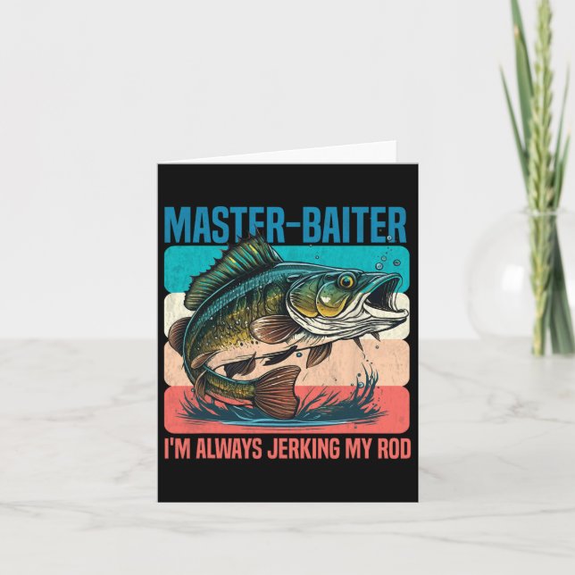 Mäster- Jag åker alltid mitt roliga fiske Kort (Framsida)