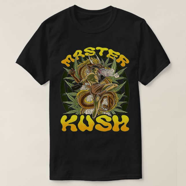Master Kush Strain Martial Arts Asian Ogräs Indica T Shirt (Design framsida)