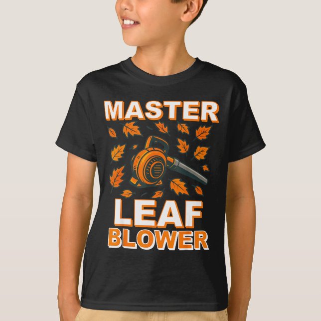 Master Leaf Blower Shirt Men Funny Electric Gas La T Shirt (Framsida)