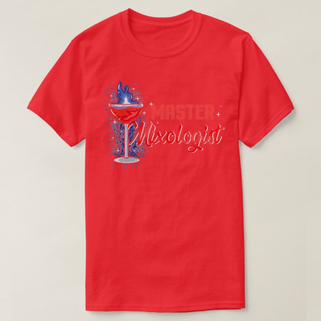 Master Mixolog I Funny Bartender Barkeeper 2 T Shirt (Design framsida)