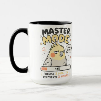 Master Mode Cockatiel Meme PNG | Rolig Utbrändhet  Mugg