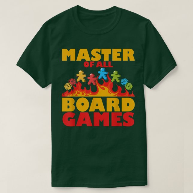master of all board games game night Outfit  T Shirt (Design framsida)