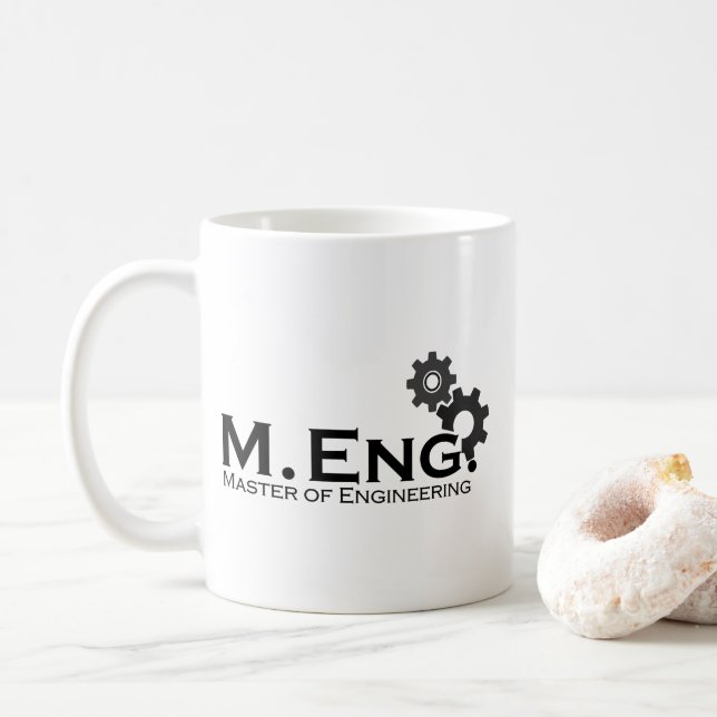 Master of Engineering mit Zahnrad Kaffemugg (Med munk)