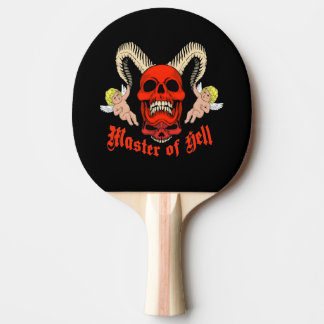 Master of Hell Gothic Skull and Cherubs Design Pingisracket